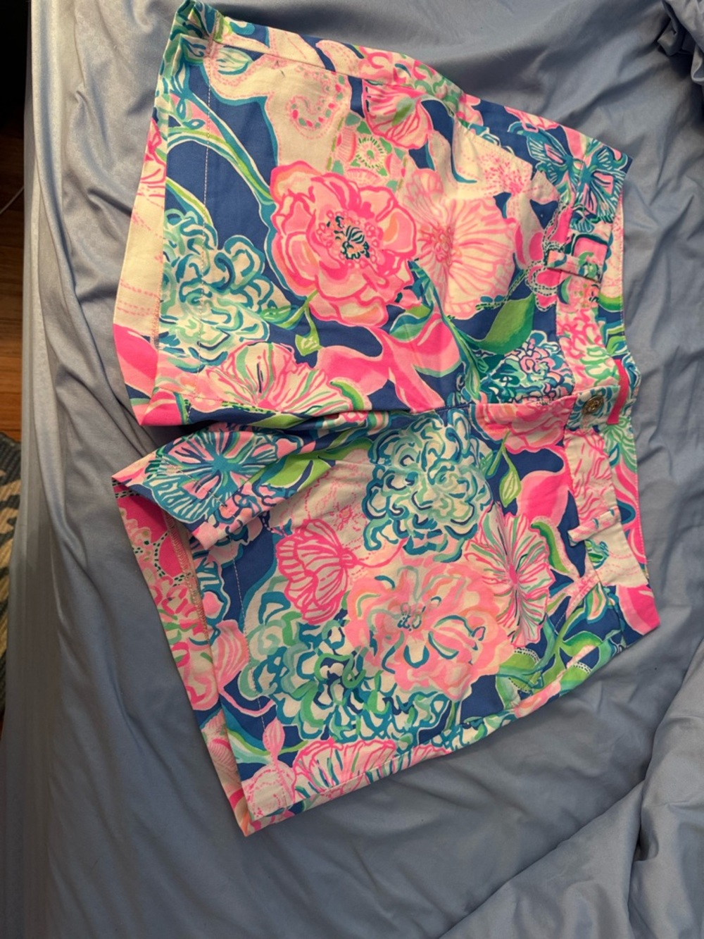 Lilly Pulitzer Pink, Blue & Green Floral Shorts Size 12